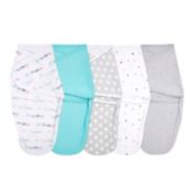 aden + anais&reg; essentials 5-Pack Starlit Easy Wrap Swaddle Wraps in Green