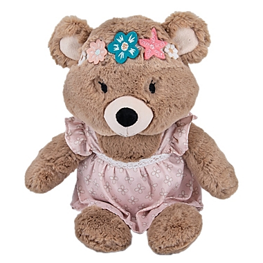 Levtex Baby&reg; Malia Bear Plush Toy in Brown/Pink. View a larger version of this product image.