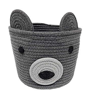 Levtex Baby&reg; Bear Rope Storage Basket in Grey. View a larger version of this product image.
