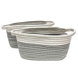 Levtex Baby® Rope Storage Baskets in Grey/White (Set of 2)