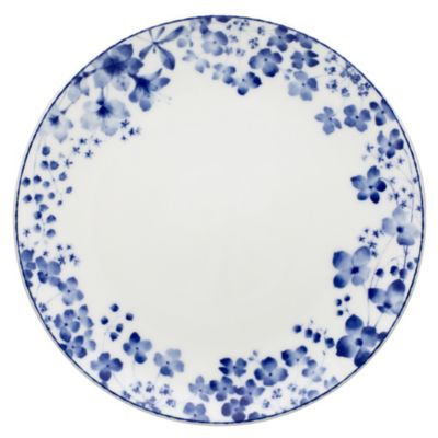 Noritake&reg; Bloomington Road Salad Plates in White/Blue (Set of 4)