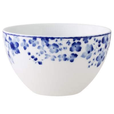 Noritake&reg; Bloomington Road Soup/Cereal Bowl in White/Blue