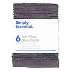 Alternate image 2 for Simply Essential&trade; Bar Mop Dish Cloths in Grey (Set of 6)