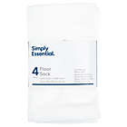 Alternate image 1 for Simply Essential&trade; Flour Sack Kitchen Towels in White (Set of 4)