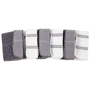 Simply Essential&trade; Scrubber Dish Cloths in Grey (Set of 6). View a larger version of this product image.