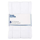 Alternate image 2 for Simply Essential&trade; All Purpose Kitchen Towels in White (Set of 8)
