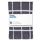 Alternate image 2 for Simply Essential&trade; All Purpose Kitchen Towels in Grey (Set of 8)