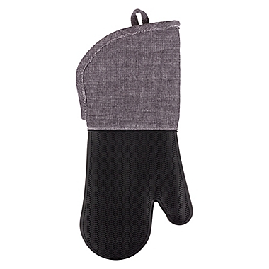 Our Table&trade; Select Silicone Oven Mitt in Black. View a larger version of this product image.