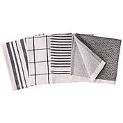 Our Table&trade; Select Dual Sided Dish Cloths in Black (Set of 4)