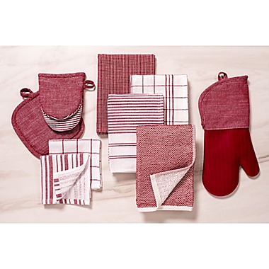 Our Table&trade; Select Dual Sided Kitchen Towels in Haute Red (Set of 4). View a larger version of this product image.