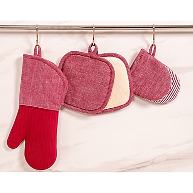 Our Table&trade; Select Silicone Oven Mitt in Haute Red. View a larger version of this product image.