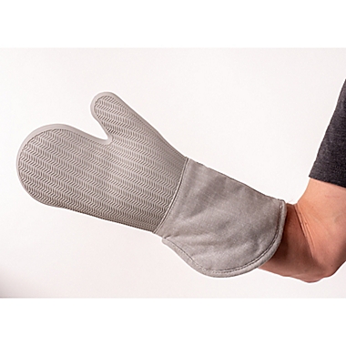 Our Table&trade; Select Silicone Oven Mitt in Grey. View a larger version of this product image.