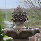 Alternate image 5 for Sunnydaze 2-Tier Pineapple Solar Outdoor Fountain in Earth with Pump