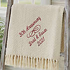 Alternate image 0 for Happy Anniversary Embroidered Afghan