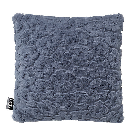 Alternate image 1 for UGG® Gianna Flower Square Throw Pillow in Tahoe Blue