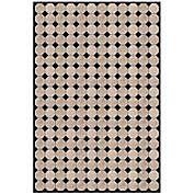 Mosaic Tile Floor Mat in Brown/Black