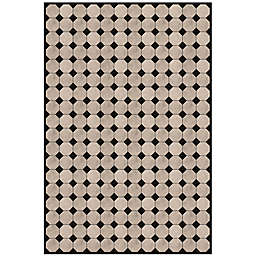 Mosaic Tile Floor Mat in Brown/Black