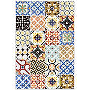 American Art Decor 24-Inch x 36-Inch Flowered Tile Vinyl Floor Mat