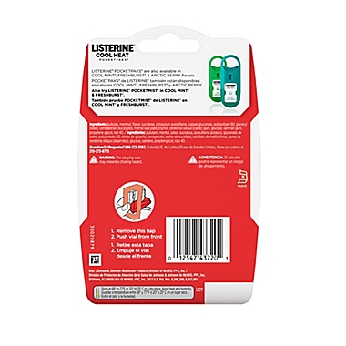 Listerine&reg; PocketPaks&reg; 3-Pack 24-Count Cool Heat Breath Strips in Cinnamon. View a larger version of this product image.