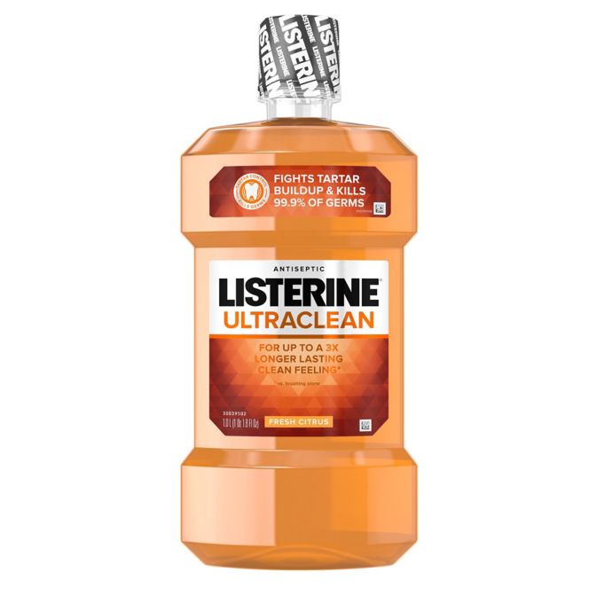 Listerine Ultraclean 33 8 Oz Antiseptic Mouthwash In Clean Citrus Bed Bath Beyond