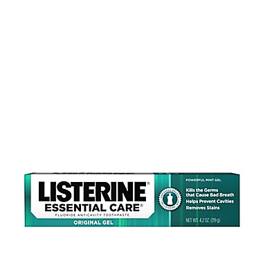 Listerine&reg; 4.2 oz. Essential Care Toothpaste in Powerful Mint Gel. View a larger version of this product image.