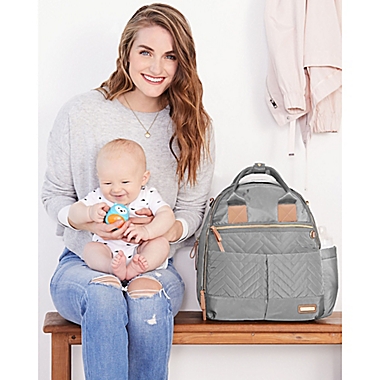 SKIP*HOP&reg; Suite 6-Piece Diaper Backpack Set in Dove Grey. View a larger version of this product image.