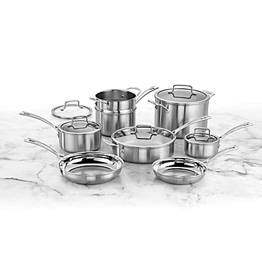 Cuisinart&reg; Tri-Ply Pro Stainless Steel 13-Piece Cookware Set. View a larger version of this product image.
