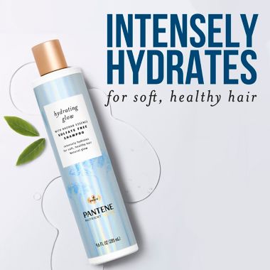 Pantene&reg; Hydrating 9.6 oz. Glow Sulfate-Free Shampoo. View a larger version of this product image.