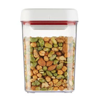 Zyliss&reg; Twist &amp; Seal 33 oz. Food Container in White/Red/Grey. View a larger version of this product image.