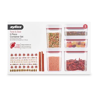 Zyliss&reg; Twist & Seal 5-Piece Storage Container Set. View a larger version of this product image.