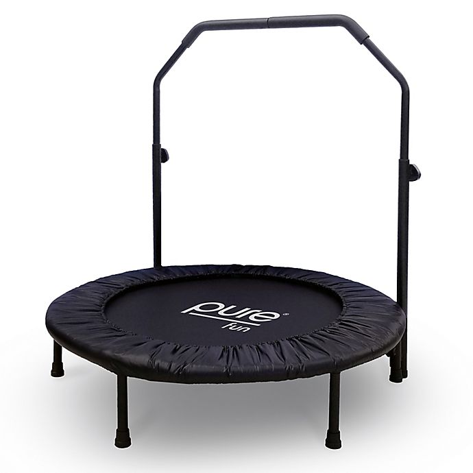 Pure Fun 40-inch Bungee Exercise Trampoline with Handrail, 300lb Weight Limit
