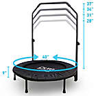 Alternate image 3 for Pure Fun&reg; 40-Inch Bungee Exercise Trampoline with Handrail in Black