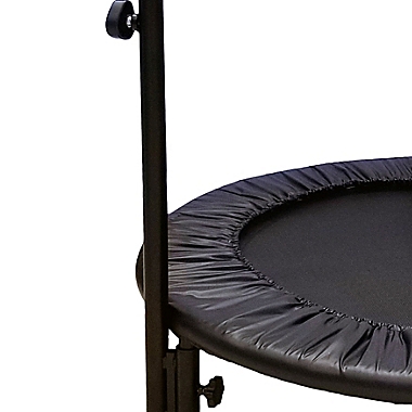 Pure Fun&reg; 40-Inch Bungee Exercise Trampoline with Handrail in Black. View a larger version of this product image.