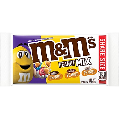 M&amp;Ms Peanut Mix 2.5 oz.. View a larger version of this product image.