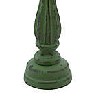 Alternate image 4 for Ridge Road D&eacute;cor Traditional Wood Candle Holders in Green (Set of 3)