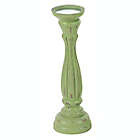 Alternate image 3 for Ridge Road D&eacute;cor Traditional Wood Candle Holders in Green (Set of 3)