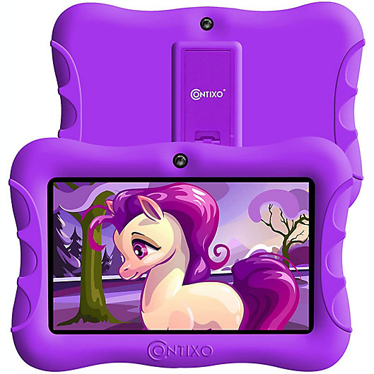 Alternate image 1 for Contixo 7-Inch 32 GB Wi-Fi Learning Pre-Load App and Kids-Proof Case Kids Tablet in Purple