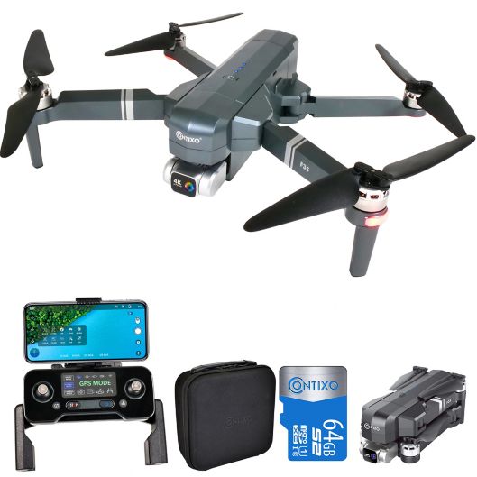 contixo f35 gps 2 axis self stabilizing gimbal drone with 4k uhd camera in black bed bath beyond
