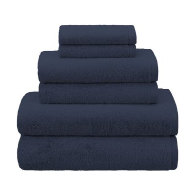 Haven&trade; 6-Piece Organic Cotton Terry Bath Towel Set in Mood Indigo