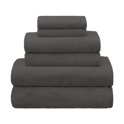 Haven&trade; Organic Cotton 6-Piece Terry Bath Towel Set in Granite Grey