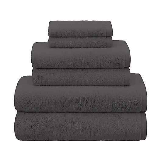 Alternate image 1 for Haven™Organic Cotton 6-Piece Terry Bath Towel Set in Granite Grey