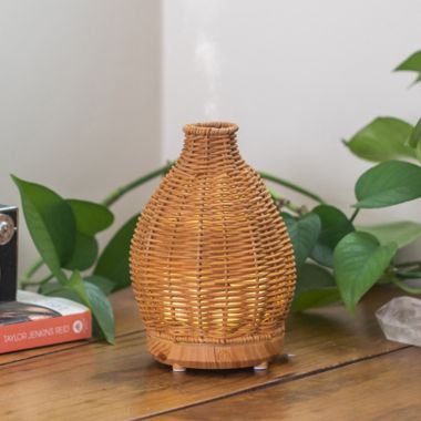 SpaRoom&reg; BohoMist Essential Oil Diffuser in Rattan. View a larger version of this product image.