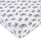 Alternate image 0 for Wendy Bellissimo&trade; Mix &amp; Match Lil Elephant Crib Sheet in White/Grey