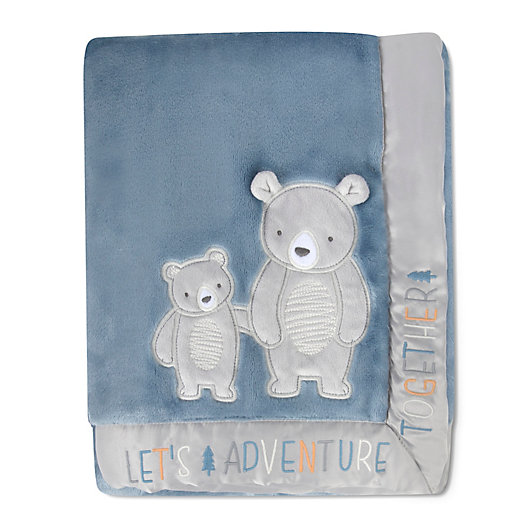 Alternate image 1 for Wendy Bellissimo™ Best Friend Bears Adventure Plush Blanket in Blue