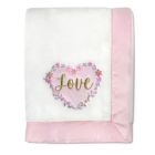 Alternate image 0 for Wendy Bellissimo&trade; Wildflower "Love" Plush Blanket in Cream/Pink