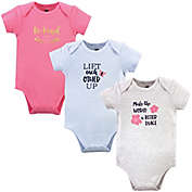 Hudson Baby&reg; 3-Pack Be Kind Short Sleeve Bodysuits