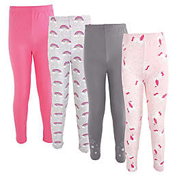 Hudson Baby® Size 10Y 4-Pack Rainbows Pants in Pink