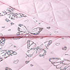 Alternate image 2 for Sleeping Partners Metallic Butterfly Twin 2-Piece Reversible Quilt Set in Pink