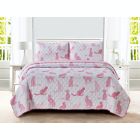 Alternate image 0 for Sleeping Partners Cat Pom Pom Reversible Quilt Set in Pink
