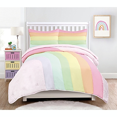 Kids Rule Rainbow Panel 3-Piece Full Quilt Set. View a larger version of this product image.